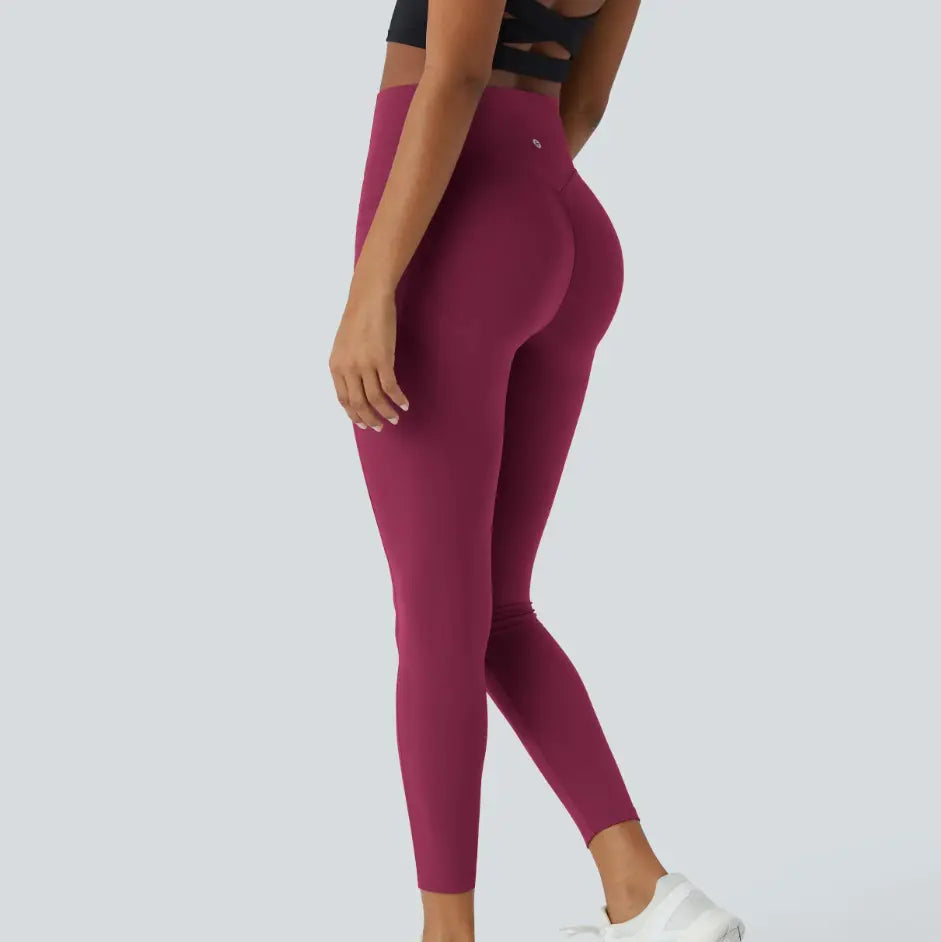 SculptFlex butt lifting leggings in Red Plum - Mallyro