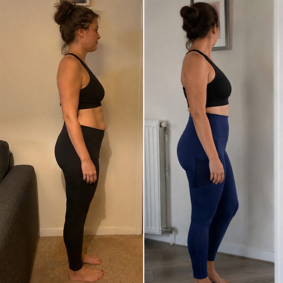 CurveLift sculpting leggings in Mood Indigo – natural profile lifestyle view