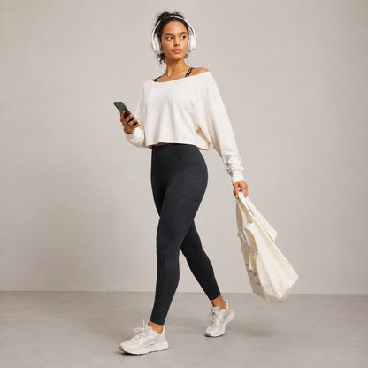 CurveLift Sculpt+ black leggings everyday walking look