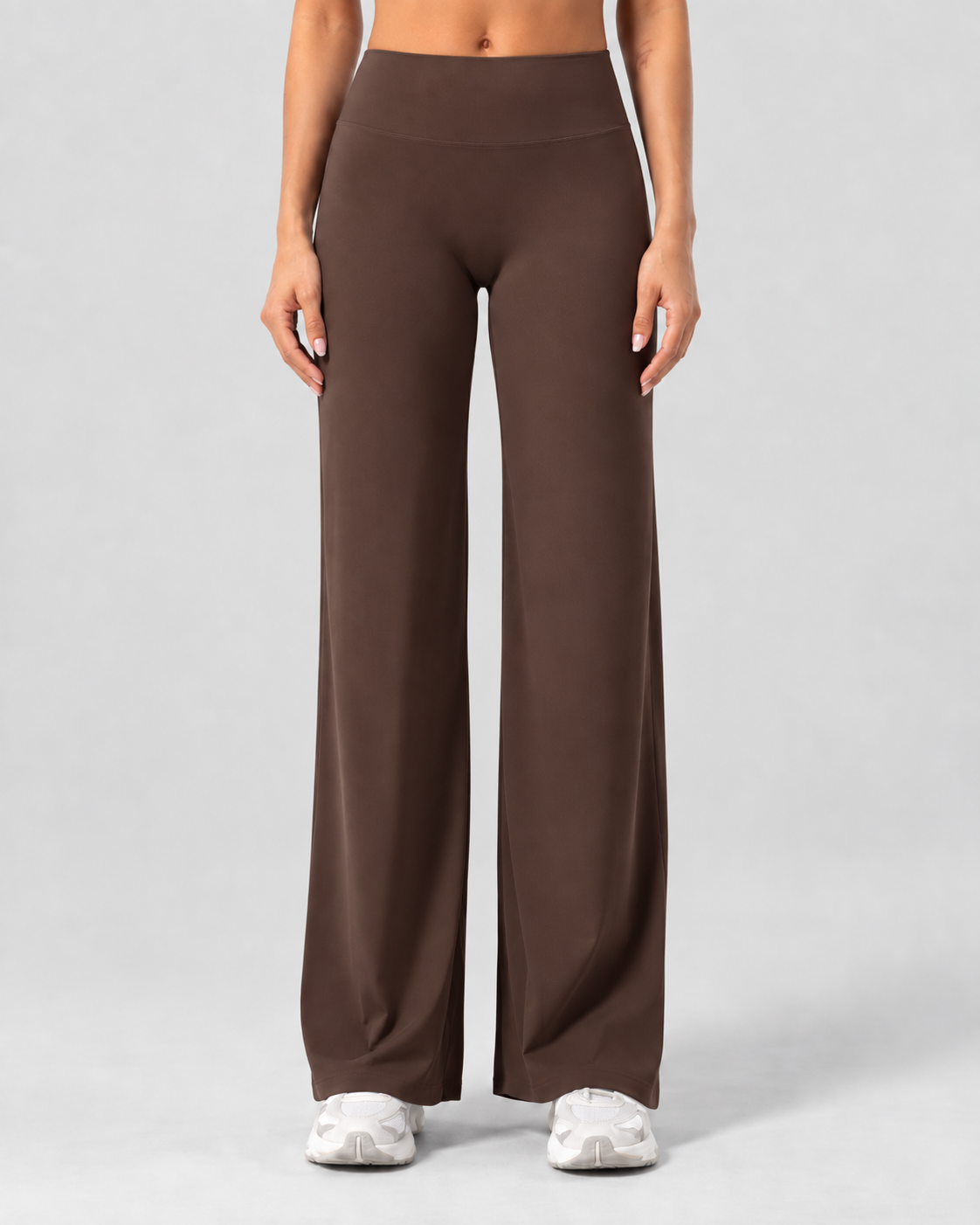 SculptFlow espresso brown straight-leg fit front view