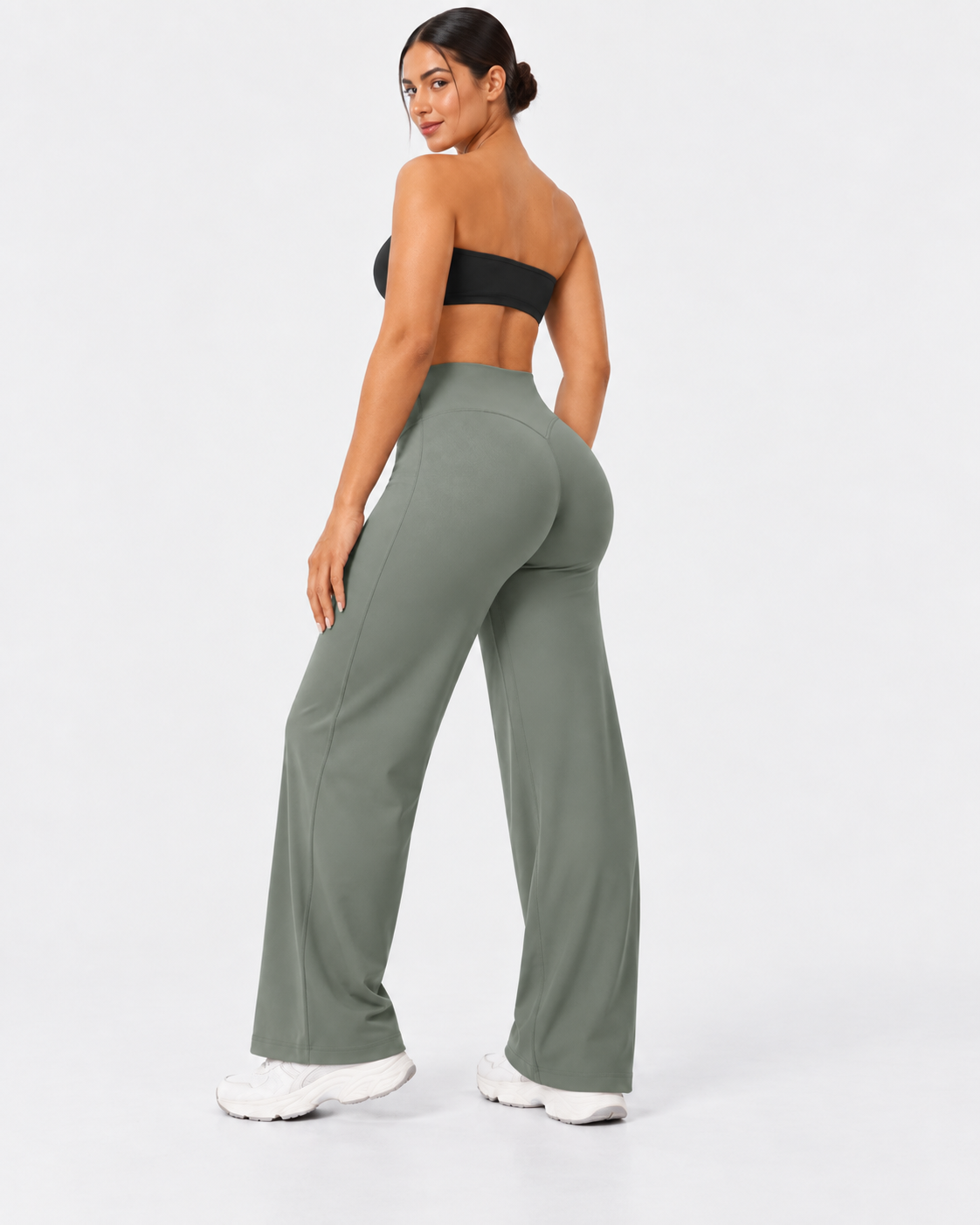 Liftiva High-Waisted Straight-Leg Yoga Pants - Sage Green